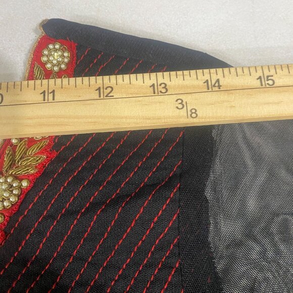 Anarkali Dress S/M Gold Embroidery Beaded‎ Party Gown Indian Cosplay Dance - Picture 12 of 16